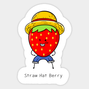 cute strawberry cosplay luffy Sticker